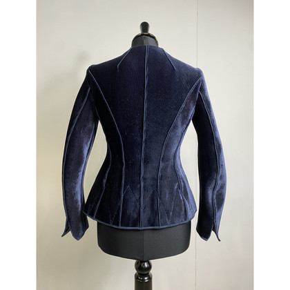 Giorgio Armani Jacke/Mantel aus Viskose in Blau