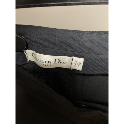 Christian Dior Paire de Pantalon en Laine en Noir