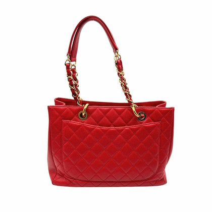 Chanel Grand  Shopping Tote aus Leder in Rot