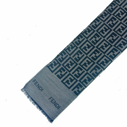 Fendi Scarf/Shawl Wool in Grey