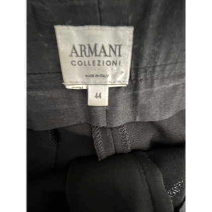 Armani Collezioni Paire de Pantalon en Laine en Noir