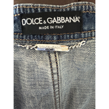 Dolce & Gabbana Jacke/Mantel aus Jeansstoff in Blau