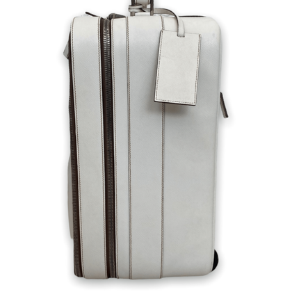 Prada Reisetasche aus Leder in Weiß
