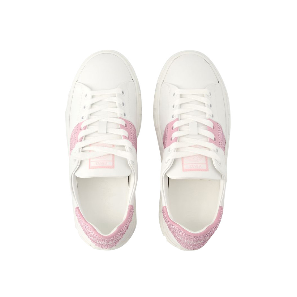 Versace Sneakers aus Leder in Rosa / Pink