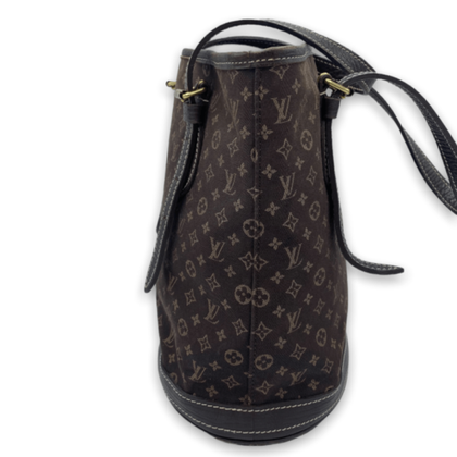 Louis Vuitton Bucket Bag aus Leinen in Braun