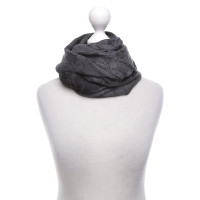 Hermès Sjaal in zwart en donkergrijs