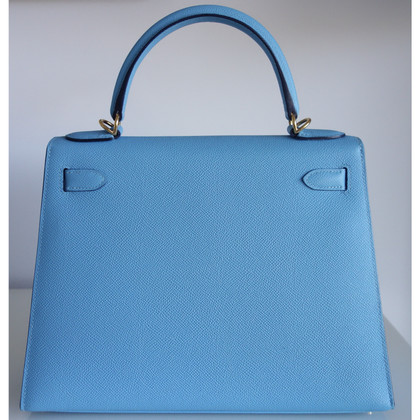 Hermès Kelly Bag aus Leder in Blau