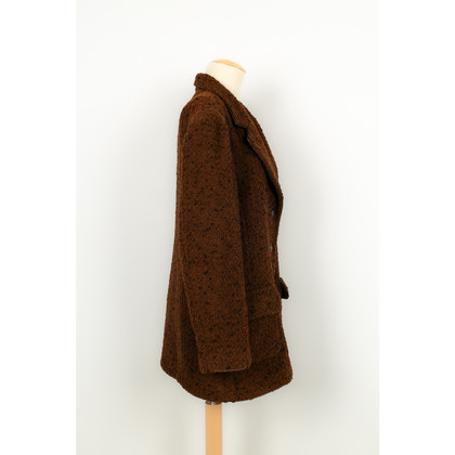 Chanel Jacke/Mantel aus Wolle in Braun