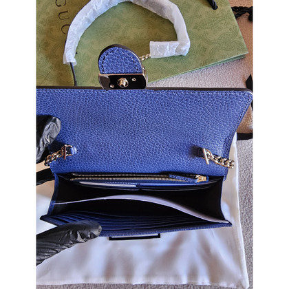 Gucci Interlocking aus Leder in Blau