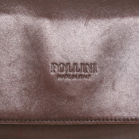 Pollini Clutch aus Leder in Braun