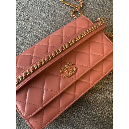 Chanel 19 Bag Leer in Roze
