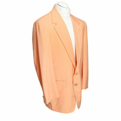 Versace Jacke/Mantel aus Wolle in Orange