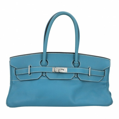 Hermès Birkin JPG Shoulder Bag aus Leder in Blau