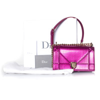 Christian Dior Diorama en Cuir verni en Fuchsia