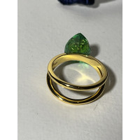 Swarovski Ring aus Vergoldet in Grün