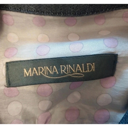 Marina Rinaldi Jacke/Mantel aus Baumwolle in Blau