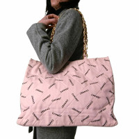 Chanel Tote Bag aus Baumwolle in Rosa / Pink