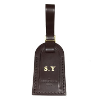Louis Vuitton Adres label in donkerbruin 