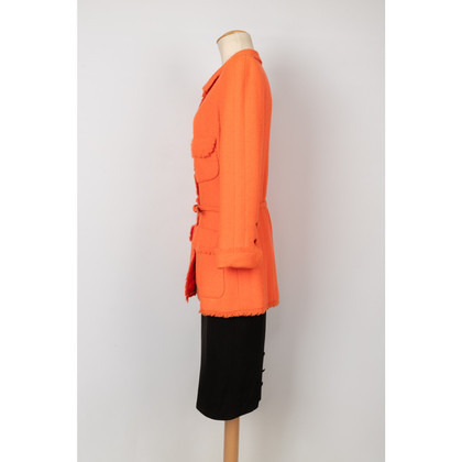 Chanel Veste/Manteau en Laine en Orange