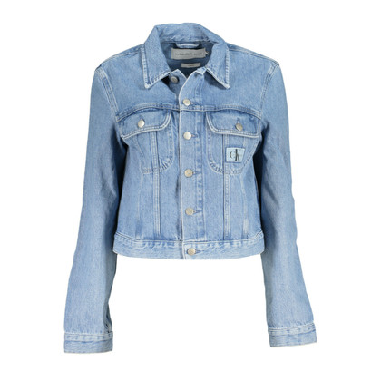 Calvin Klein Jacke/Mantel aus Baumwolle in Blau