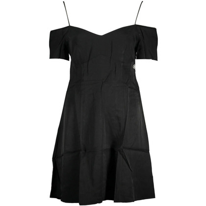 Calvin Klein Kleid aus Viskose in Schwarz