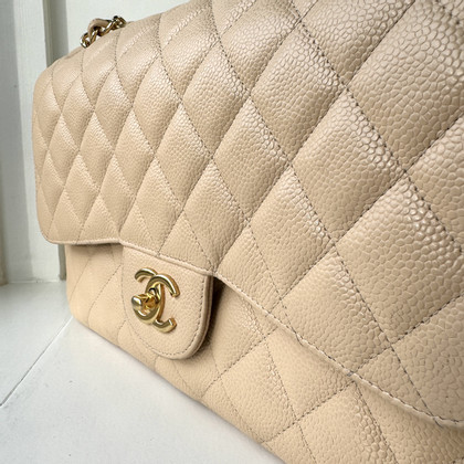 Chanel Classic Flap Bag Leather in Beige