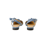 Ganni Sandalen aus Baumwolle in Blau
