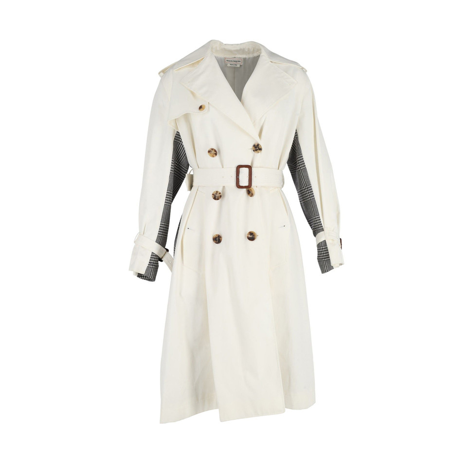 Alexander McQueen Jacke/Mantel aus Wolle in Weiß
