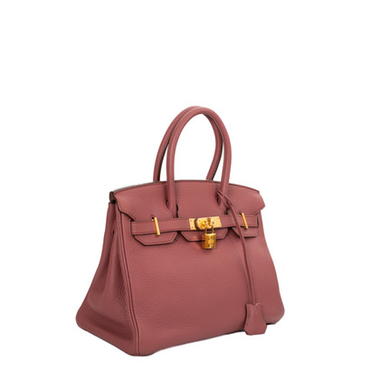 Hermès Birkin Bag 30 in Pelle in Rosa