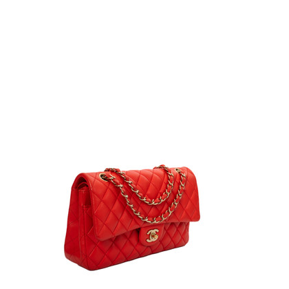 Chanel Classic Flap Bag in Pelle in Rosso