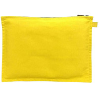 Hermès Clutch aus Canvas in Gelb
