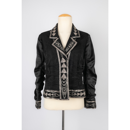 Dior Jacke/Mantel aus Wolle in Schwarz