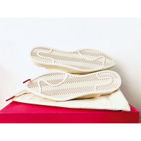 Adidas Slipper/Ballerinas aus Leder in Weiß
