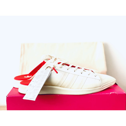 Adidas Slippers/Ballerina's Leer in Wit