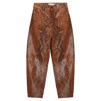 Attico Trousers Leather in Brown