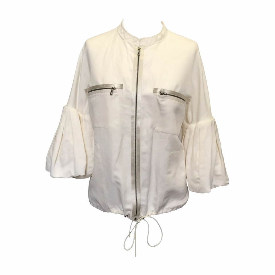 Lanvin Jacke/Mantel aus Leinen in Weiß