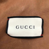 Gucci Giacca/Cappotto in Pelle scamosciata in Marrone