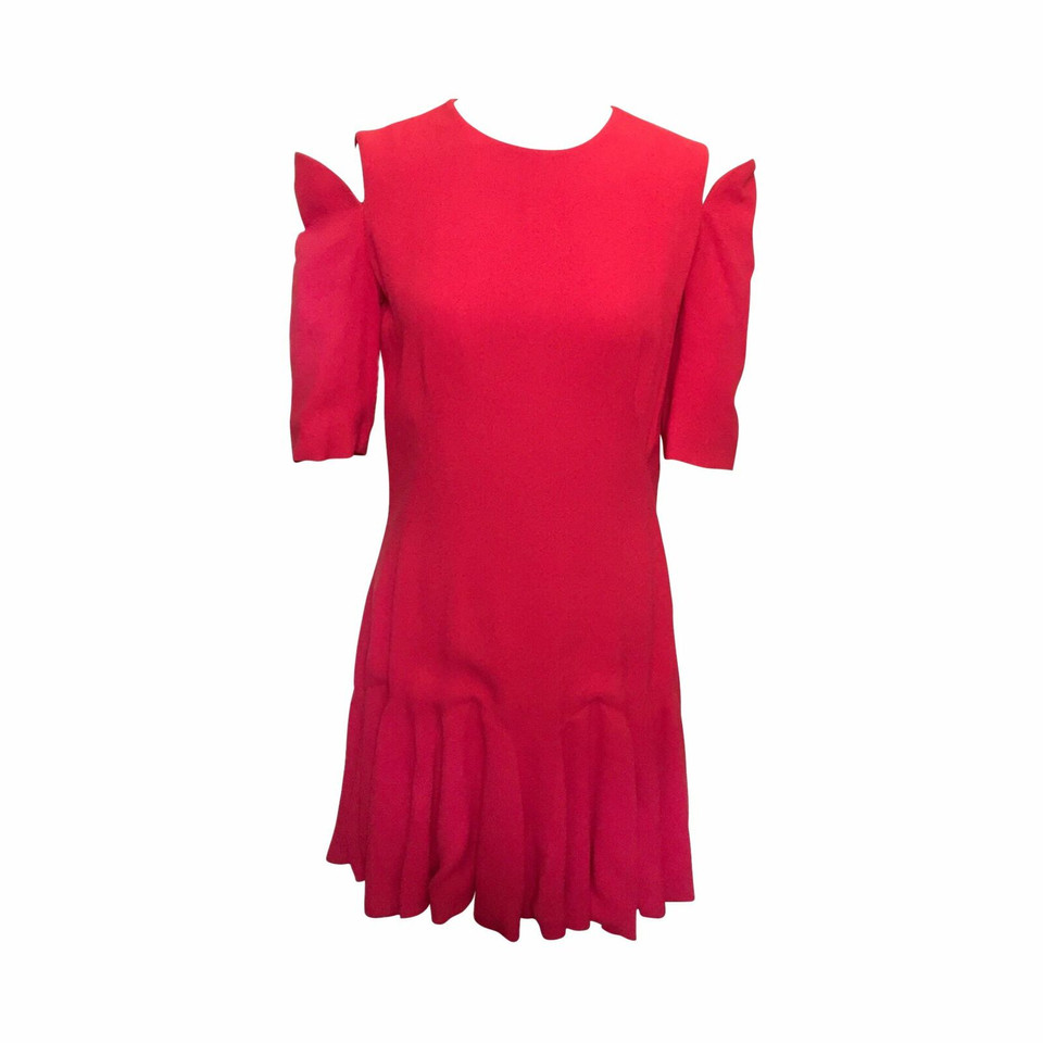 Alexander McQueen Kleid aus Seide in Rot