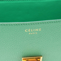 Céline Classic Bag Leer in Groen