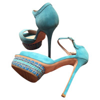 Le Silla  Pumps/Peeptoes Suede in Turquoise