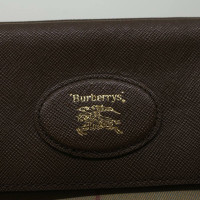 Burberry Clutch Bag Canvas in Khaki