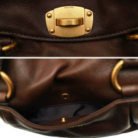 Miu Miu Shopper Leather in Brown