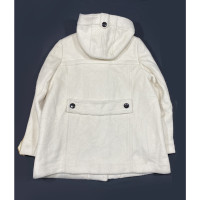 Burberry Jacke/Mantel aus Wolle in Weiß