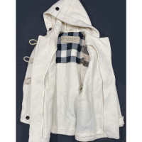 Burberry Jacke/Mantel aus Wolle in Weiß