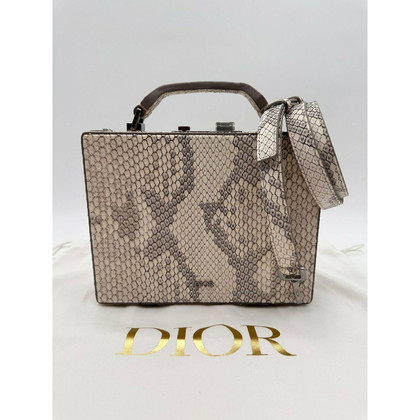 Christian Dior Lock Bag aus Leder in Weiß