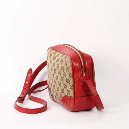 Gucci Handbag Canvas in Red