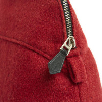 Hermès Clutch aus Wolle in Rot