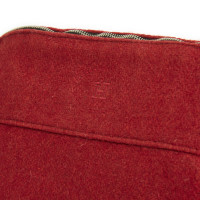 Hermès Clutch Bag Wool in Red