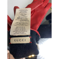 Gucci Guanti in Pelle in Rosso