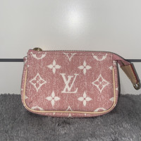 Louis Vuitton Täschchen/Portemonnaie aus Jeansstoff in Rosa / Pink